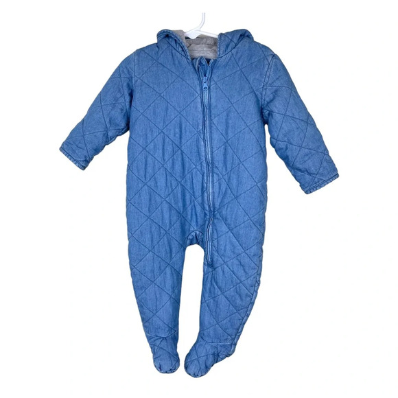 GAP Other - BabyGap Bear Quilted Chambray One Piece Jacket